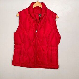 Eddie Bauer Goose Down Red Quilted Puffer Vest- Size‎ Small